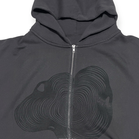 sohi '' coffee '' Garment Dye Double Zipper Hoodie  -  Shadow Gray