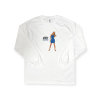 collage art　L/S Tee   【 回遊物語  】-  White