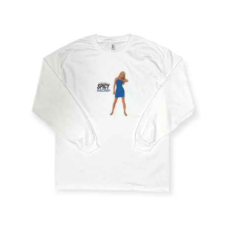 collage art　L/S Tee   【 回遊物語  】-  White