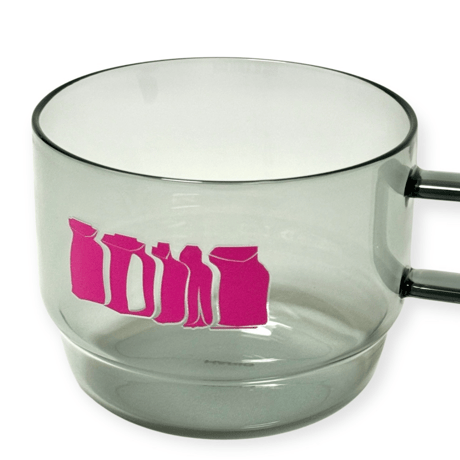 HARIO COLORS Stack Mug 【 sohi typography 】Amber / Gray