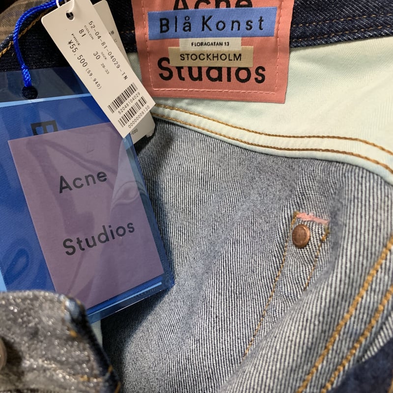 AcneStudios Acne StudiosBlå Konst コーティングストレートデニ...