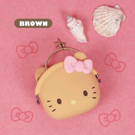 mimi POCHI HELLO KITTY (モノトーン・ブラウン)