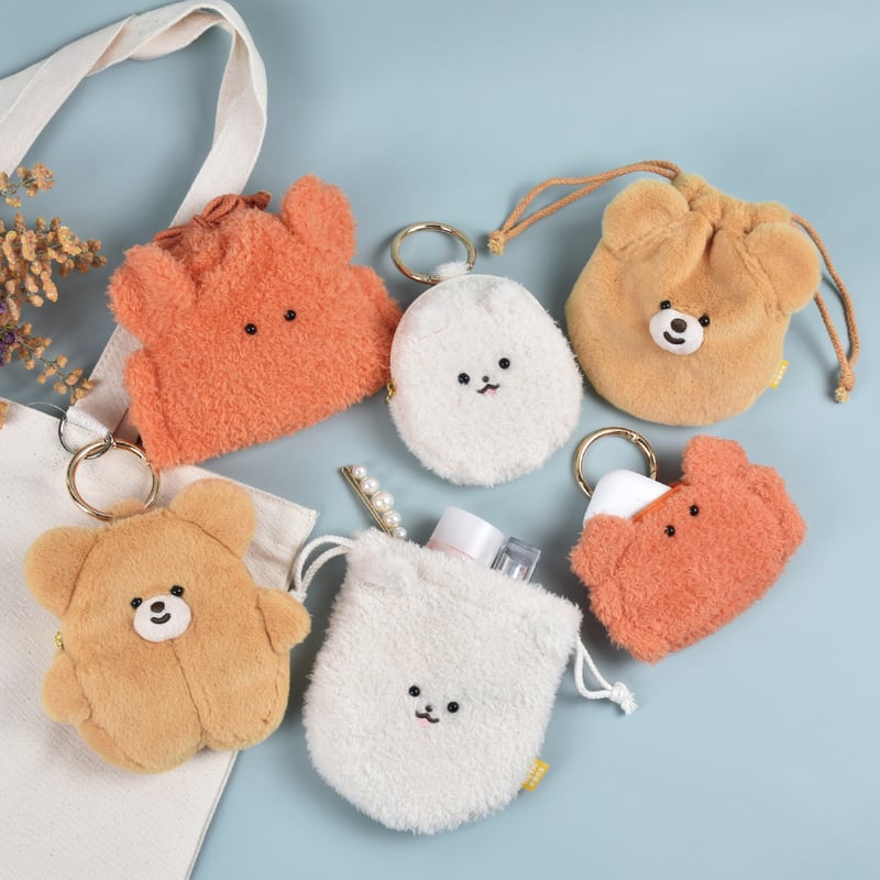 色んなリネンのまるころりん巾着♪ 色んなリネンのまるころりん巾着♪