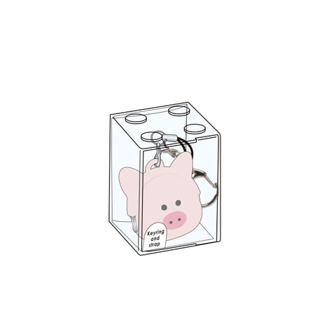 mimi POCHI-Bit Fridnds Keyring and strap ぶたたん