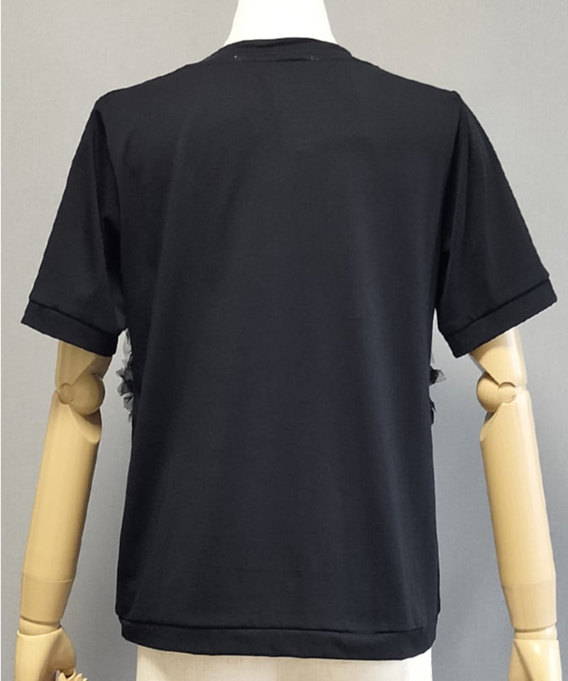 F5173-0215/black frill T-shirt | FERAL FLAIR F5173-0215/black frill T-shirt | FERAL FLAIR