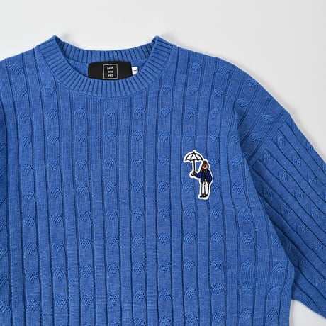 cable knit　[blue]　HEV-24002