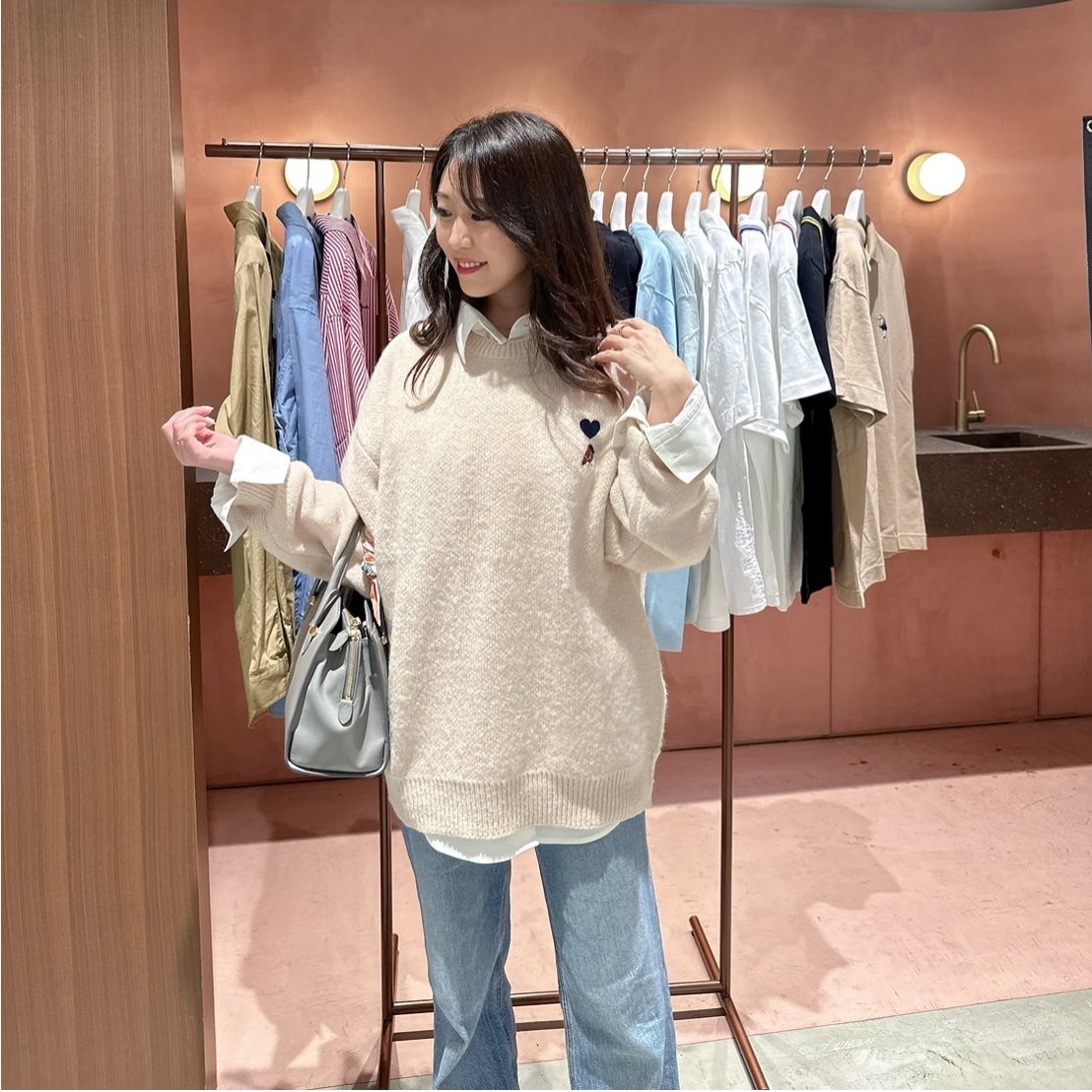 mohair shaggy knit [beige] HEV-24025 | hish era