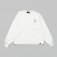 mini pile embroidery L/S Tee 　[OAT MEAL]　HEV-26004