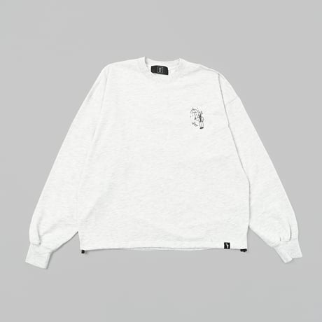 mini pile embroidery L/S Tee 　[OAT MEAL]　HEV-26004