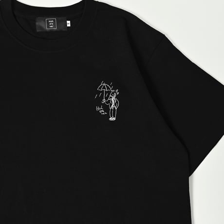 Embroidery S/S Tee 　[black]　HEV-24019