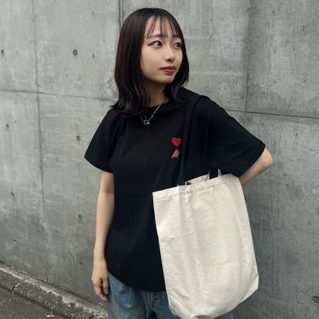 organic cotton artist house＆♡ S/S Tee 　[BLACK]　HEV-24018