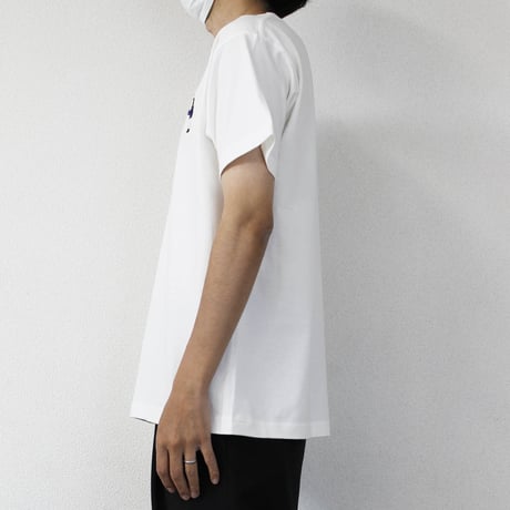 organic cotton Embroidery S/S Tee 　[white]　HEV-23017