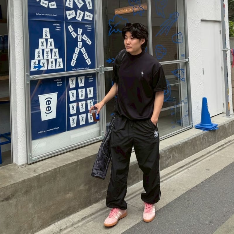 GOLF Embroidery mockeck jersey Tee [BLACK] HEV