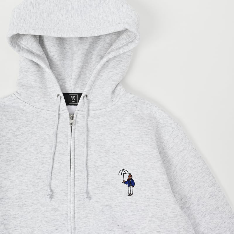 lining full ZIP sweat foodie [ash gray] HEV-25