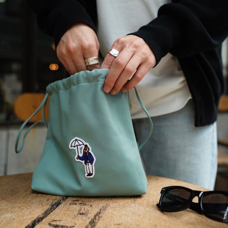 Eco leather Pouch　[mint green]　HEV-BG21005