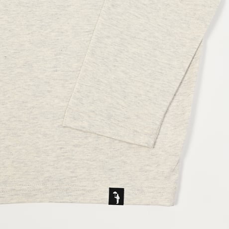 Embroidery curve silhouette L/S Tee　[OAT MEAL]　HEV-25017