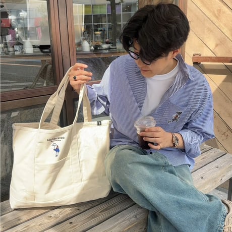 hish era vec BIG tote bag 　[natural]　HEV-25012