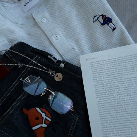 Henley Neck Tee 　[OFFWHITE OATMEAL]　HEV-26008