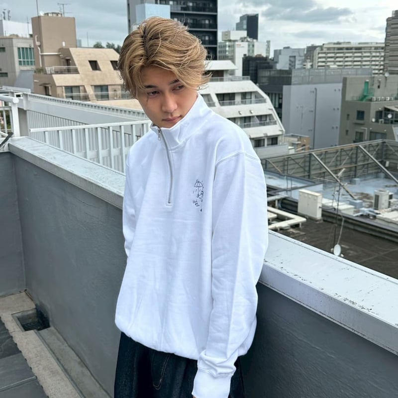 harf ZIP sweat [white] HEV-25018 | hish era vec