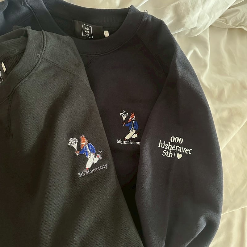 5th Anniversary serial number raglan sweat＆Stic