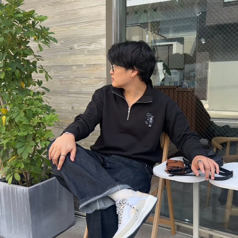 harf ZIP sweat [black] HEV-25018 | hish era vec