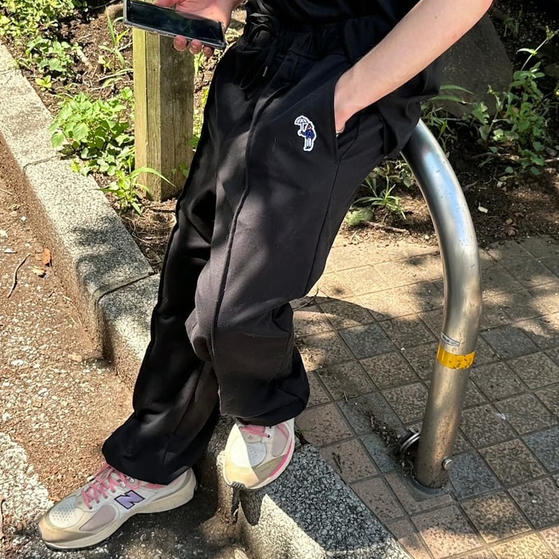 hem cord sweat pants [black] HEV-24016 | hish e