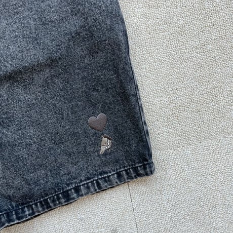 denim Shorts 　[BLACK]　HEV-26005