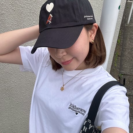 ♡ Embroidery Cap　[black]　HEV-25009