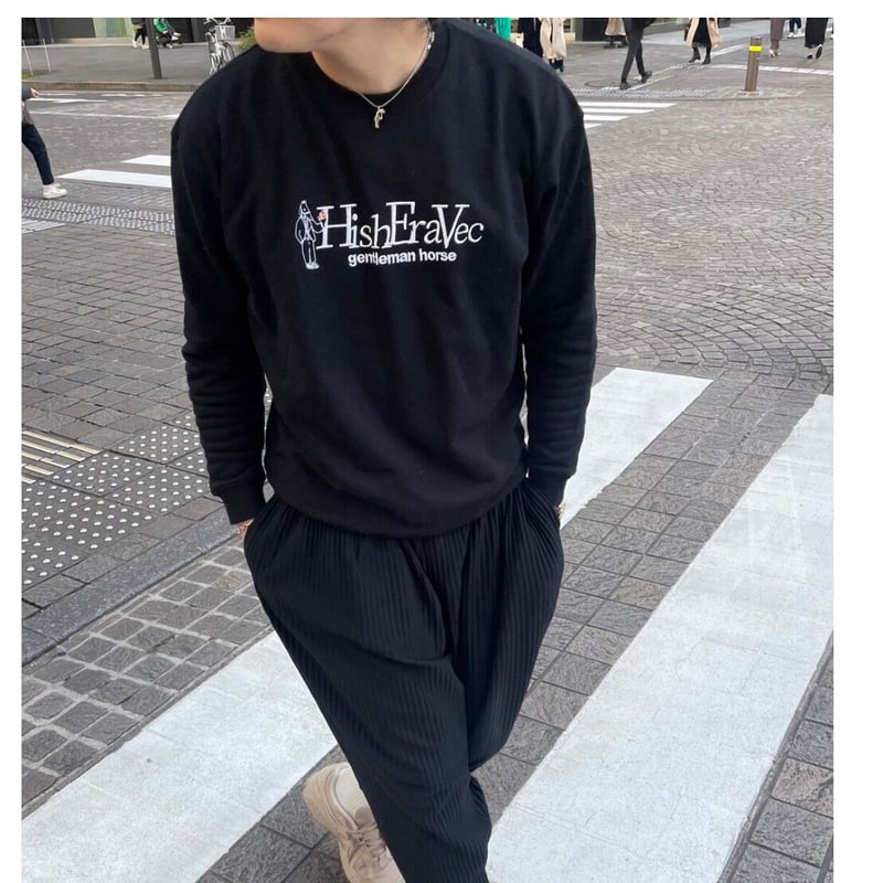 HEV Embroidery Sweat [black] HEV-23007 | hish