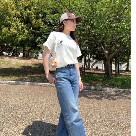 organic cotton Embroidery S/S Tee 　[white]　HEV-23017