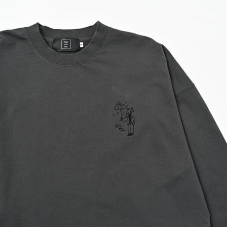 mini pile embroidery L/S Tee 　[SUMIKURO]　HEV-26004