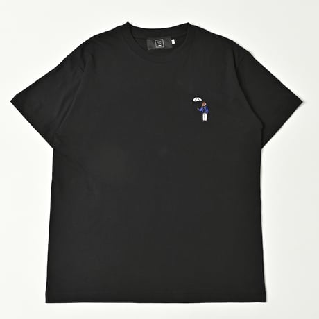 organic cotton Embroidery S/S Tee 　[black]　HEV-23017