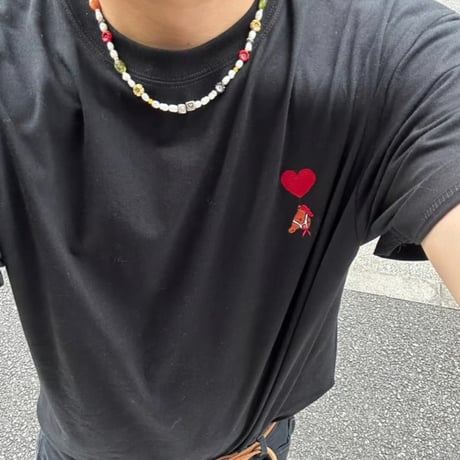 organic cotton artist house＆♡ S/S Tee 　[BLACK]　HEV-24018