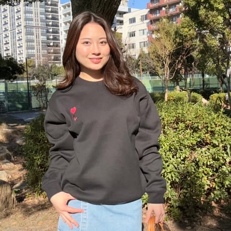 lining  crew sweat 　[black]　HEV-25002