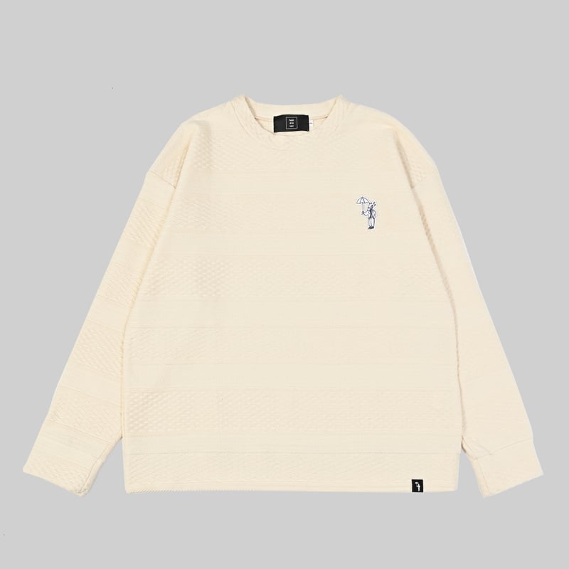 jacquard crew sweat [OFF WHITE] HEV-25019 | hi