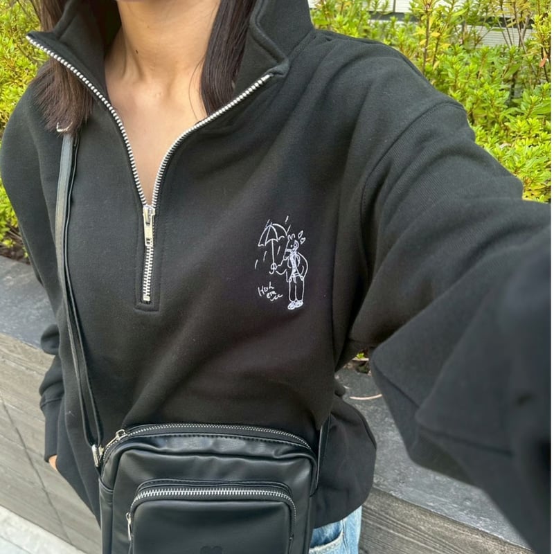 harf ZIP sweat [black] HEV-25018 | hish era vec