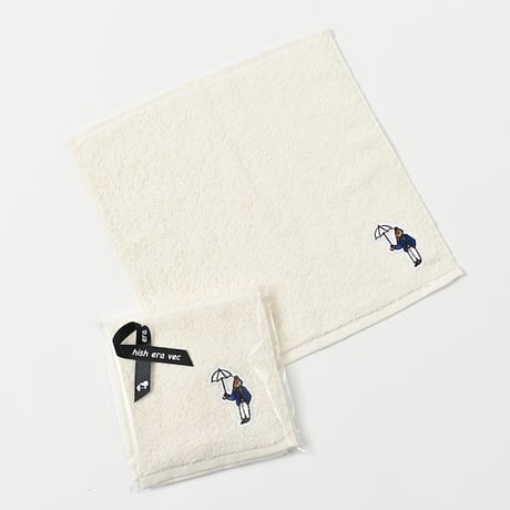 Embroidered patch Hand towel 　[natural]　HEV-24004
