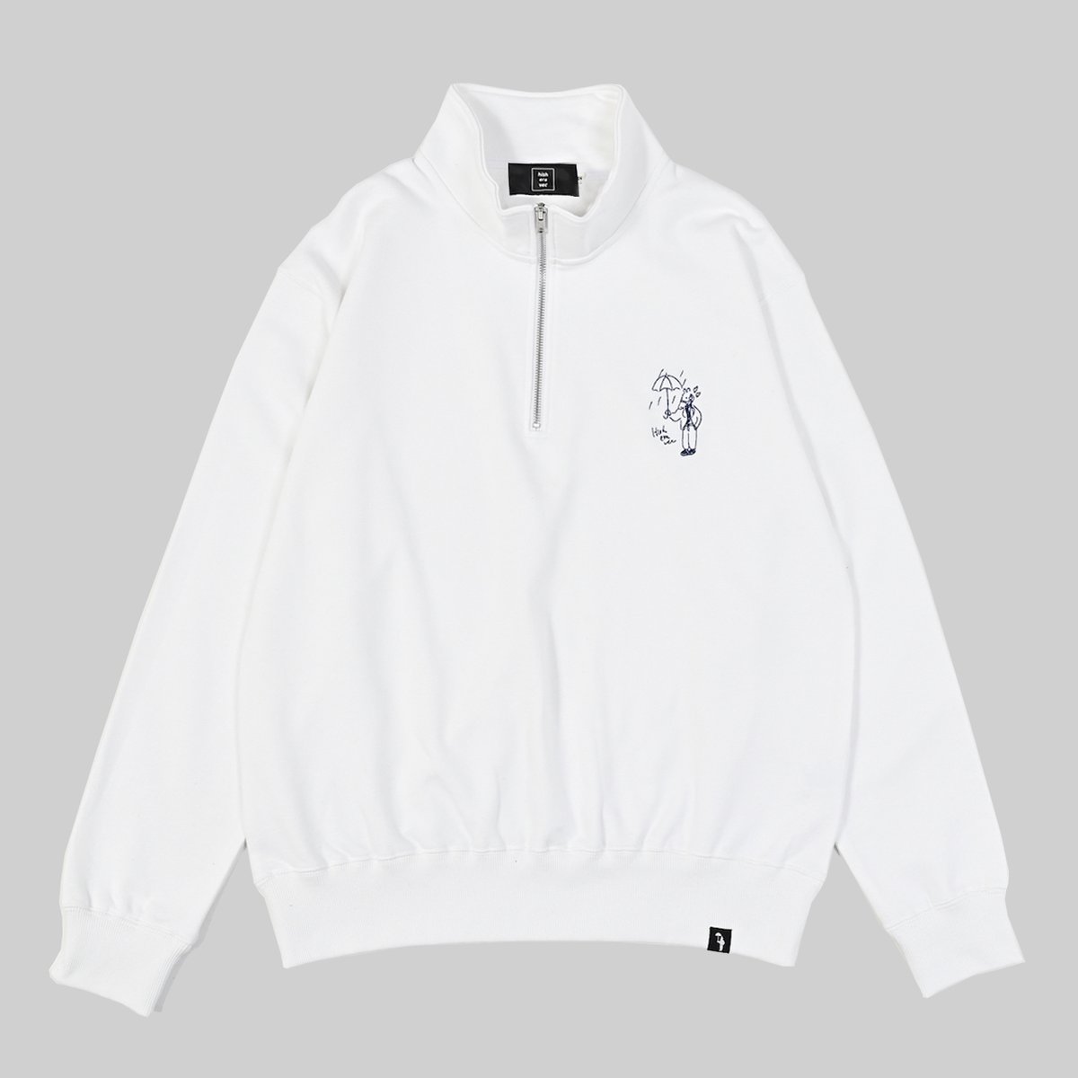 harf ZIP sweat [white] HEV-25018 | hish era vec