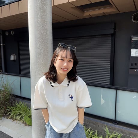 Short sleeve Polo shirt 　[WHITE]　HEV-26006