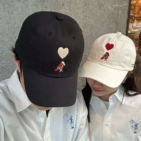 ♡ Embroidery Cap　[off white]　HEV-25009
