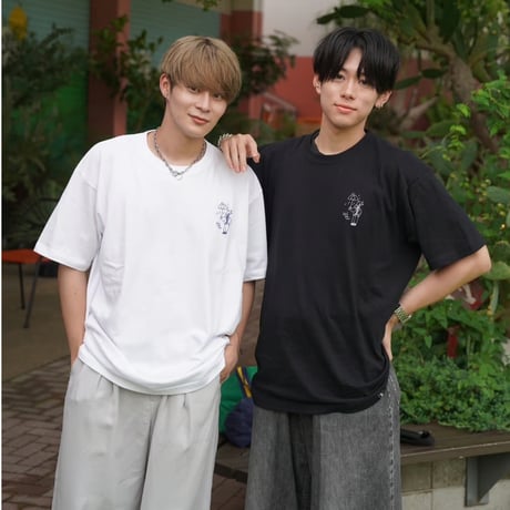 Embroidery S/S Tee 　[white]　HEV-24019