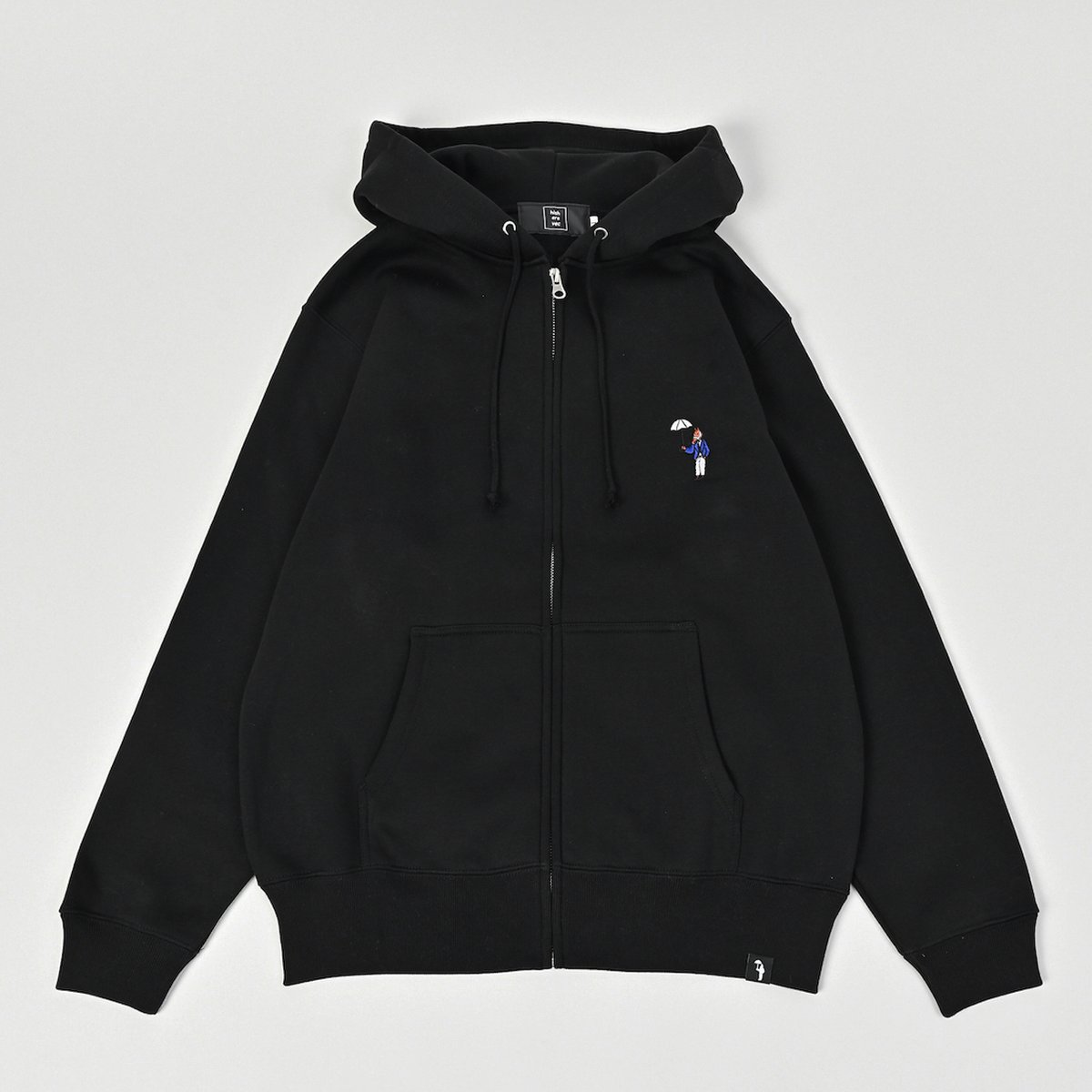 bataco ヒッシュエラベック スウェット lining full ZIP sweat foodie [black] HEV-25004