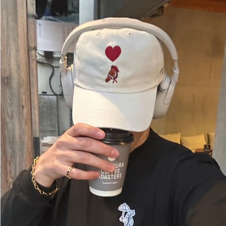 ♡ Embroidery Cap　[off white]　HEV-25009
