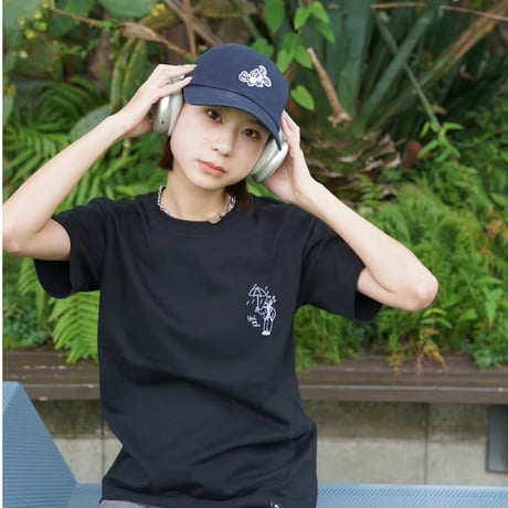 Embroidery S/S Tee 　[black]　HEV-24019