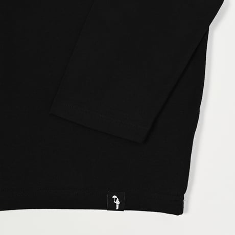 Embroidery curve silhouette L/S Tee　[BLACK]　HEV-25017