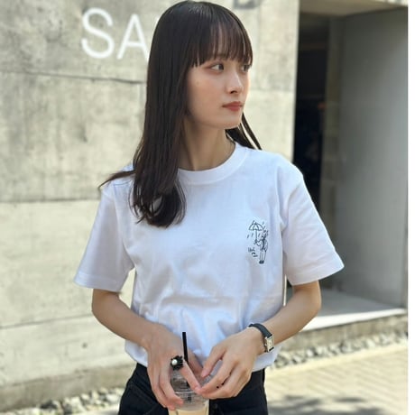 Embroidery S/S Tee 　[white]　HEV-24019