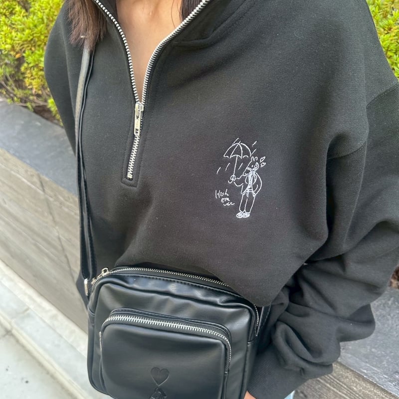 harf ZIP sweat [black] HEV-25018 | hish era vec