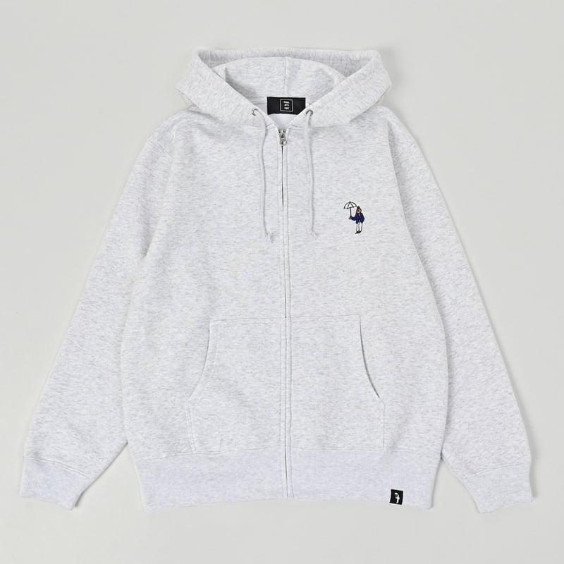 lining full ZIP sweat foodie [ash gray] HEV-25