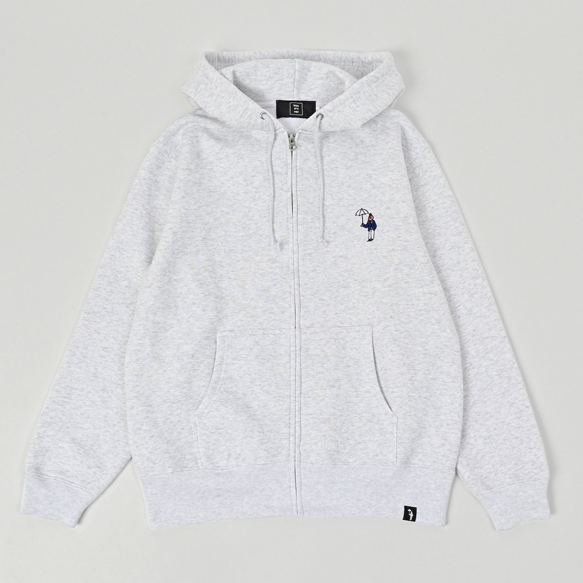 lining full ZIP sweat foodie [ash gray] HEV-25