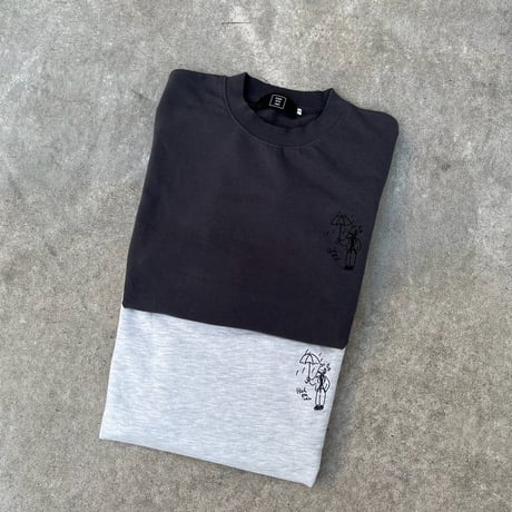mini pile embroidery L/S Tee 　[SUMIKURO]　HEV-26004
